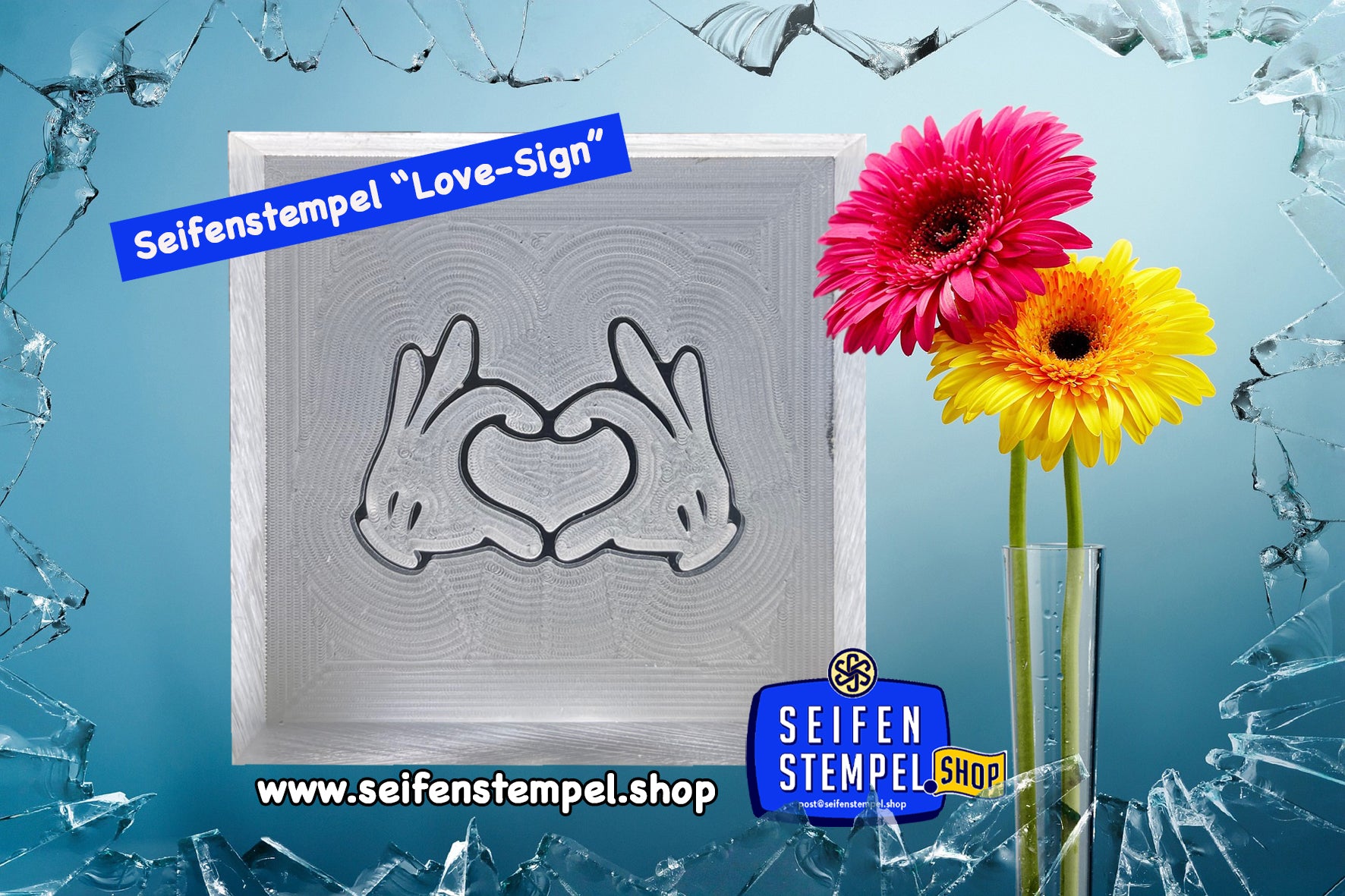 Seifenstempel "Love-Sign"